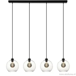 Straluma Hanglamp glazen bol 4-l modern clear> Eettafellampen|Pendel Lampen