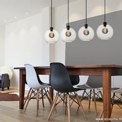 Straluma Hanglamp glazen bol 4-l modern clear><noscript><img width=