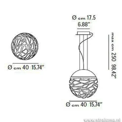 Straluma Hanglamp Kelly Sphere brons 40cm><noscript><img width=