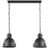 Straluma Hanglamp 2L industrieel zwart/grill> Eettafellampen|Keukenverlichting