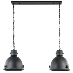 Straluma Hanglamp 2L industrieel zwart/grill> Eettafellampen|Keukenverlichting