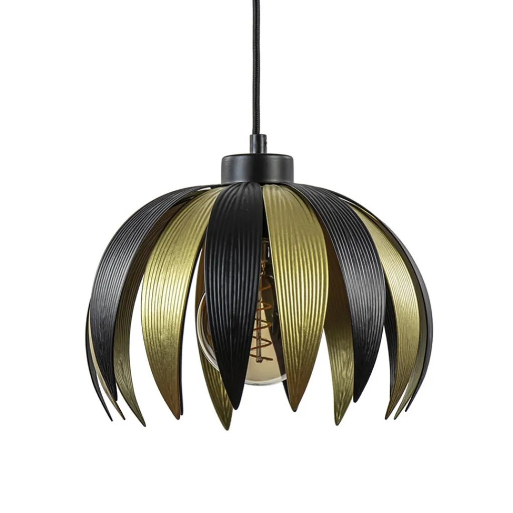 Straluma Hanglamp leaves mat zwart met goud> Kantoorverlichting|Hanglampen
