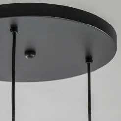 Straluma Hanglamp 3-lichts rond zwart met goud gradient glas><noscript><img width=