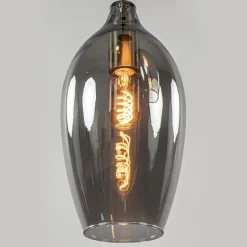 Straluma Hanglamp Lukaro 3-L antiek brons + smoke glas><noscript><img width=