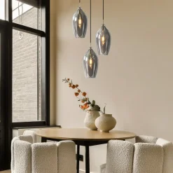 Straluma Hanglamp Lukaro 3-L antiek brons + smoke glas><noscript><img width=