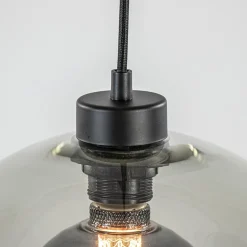 Straluma Hanglamp multipendel 11-L zwart smoke glas 20+25cm><noscript><img width=