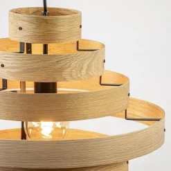 Straluma Hanglamp Oaknut hout 7 ringen><noscript><img width=