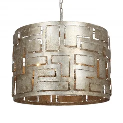 Straluma Hanglamp Pablo cil 55cm ambacht.zilver> Eettafellampen|Woonkamerlampen