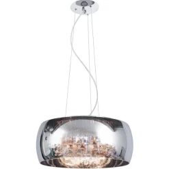 Straluma Hanglamp Pearl Raindrops smokey glas> Eettafellampen|Pearl