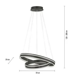 Straluma Hanglamp Q-Vito dubbel zwart + remote cct><noscript><img width=