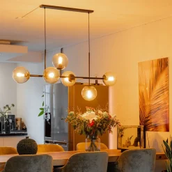 Straluma Hanglamp Random bol 6L zwart met smoke glas><noscript><img width=