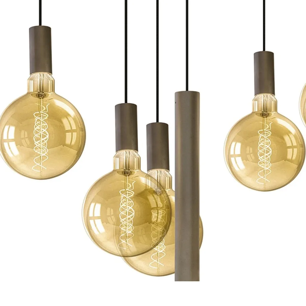 Straluma Hanglamp Riva ovaal 8L platinum> Eettafellampen|Eetkamerverlichting