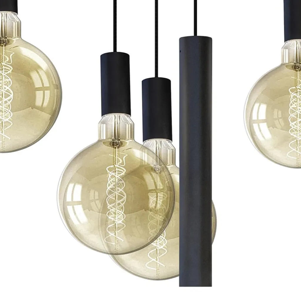 Straluma Hanglamp Riva ovaal 8L zwart> Eettafellampen|Pendel Lampen