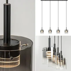 Straluma Hanglamp Salerno 4L zwart/gradient smoke><noscript><img width=