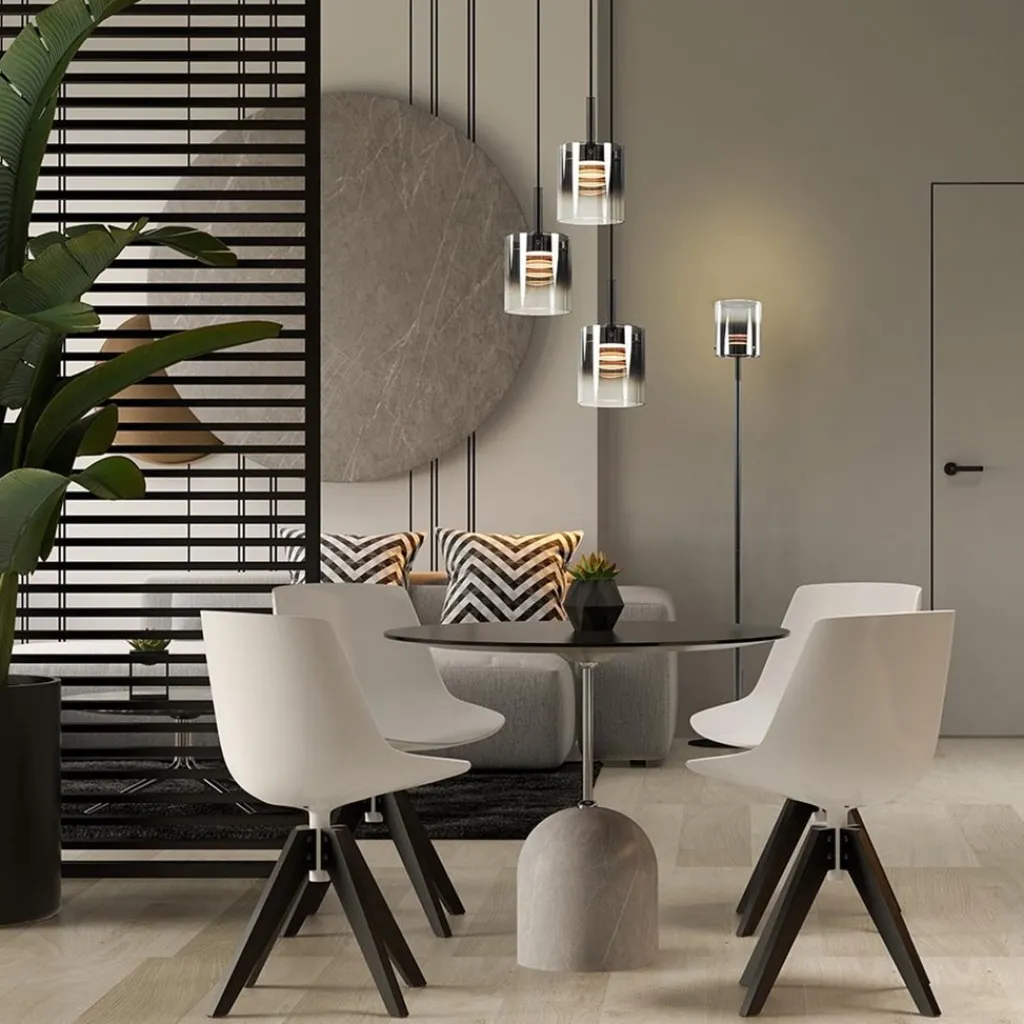 Straluma Hanglamp Salerno 3L zwart/gradient smoke> Hanglampen|Pendel Lampen