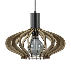 Straluma Hanglamp Ufo naturel hout 35cm> Keukenverlichting|Eetkamerverlichting