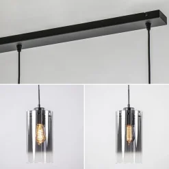 Straluma Hanglamp Ventotto 3l zwart/smoke glas><noscript><img width=