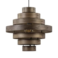 Straluma Hanglamp Walnut zwart / walnoot hout> Woonkamerlampen|Slaapkamerlampen