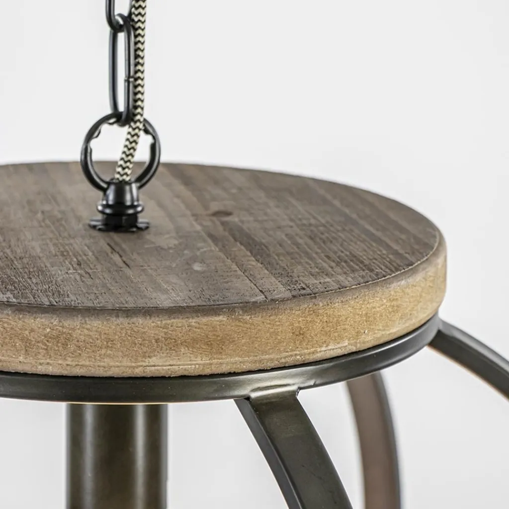 Straluma Hanglamp zwart industrieel open frame> Eettafellampen|Eetkamerverlichting