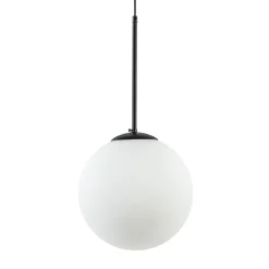 Straluma Hanglamp zwart met opaal wit glas 30 cm> Keukenverlichting|Eetkamerverlichting