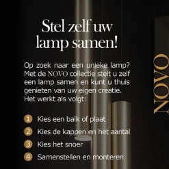 Straluma Hanglamp zwart Spin met 6 snoeren> Eettafellampen|Pendel Lampen