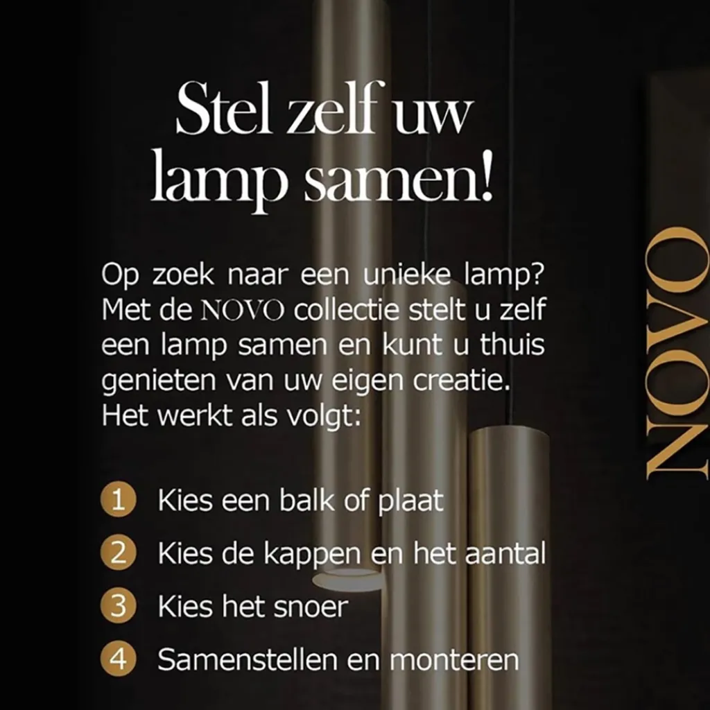 Straluma Hanglamp zwart Spin met 6 snoeren> Eettafellampen|Pendel Lampen
