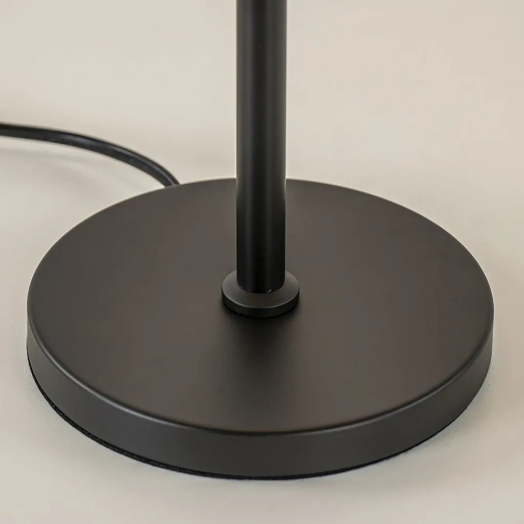 Straluma Hoge tafellamp zwart met wit glazen kap> Slaapkamerlampen|Woonkamerlampen