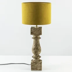 Straluma Houten lampvoet Cumani met bronzen fitting><noscript><img width=