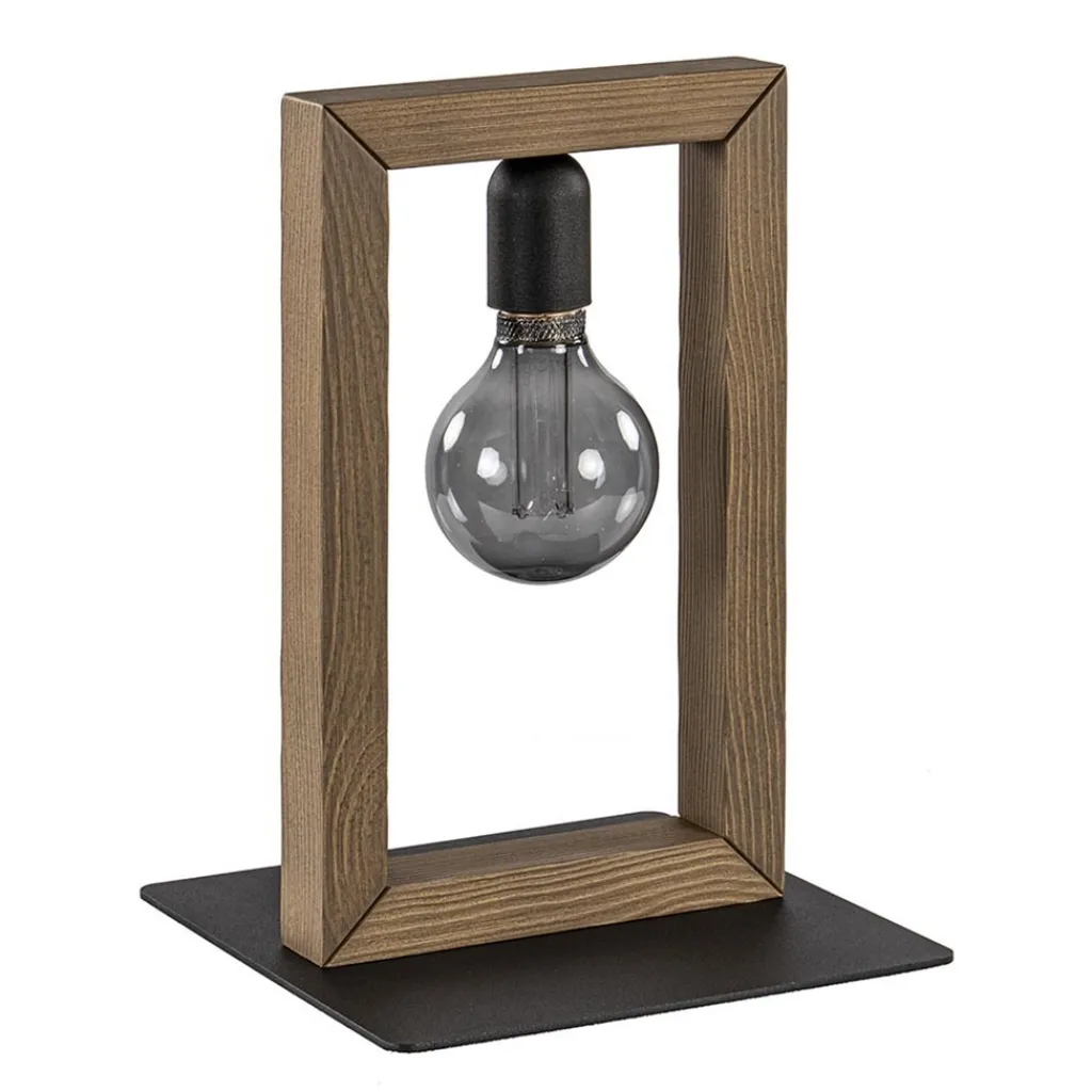 Straluma Houten tafellamp frame met zwart> Slaapkamerlampen|Halverlichting