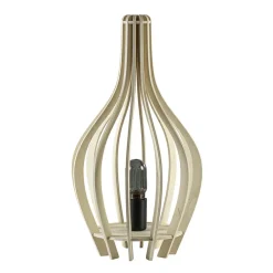 Straluma Houten tafellamp kegel naturel met zwart> Keukenverlichting|Tafellampen