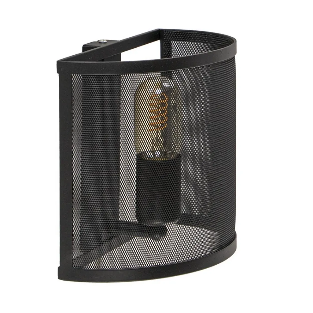 Straluma Industrieel landelijke wandlamp met gaas> Woonkamerlampen|Slaapkamerlampen