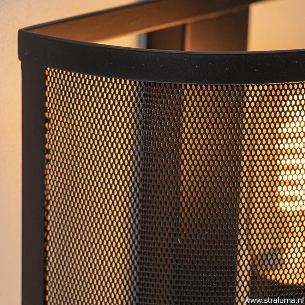 Straluma Industrieel landelijke wandlamp met gaas> Woonkamerlampen|Slaapkamerlampen