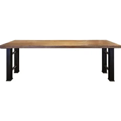 Straluma Industriële eettafel rechthoekig blad met metalen poot> Eettafels