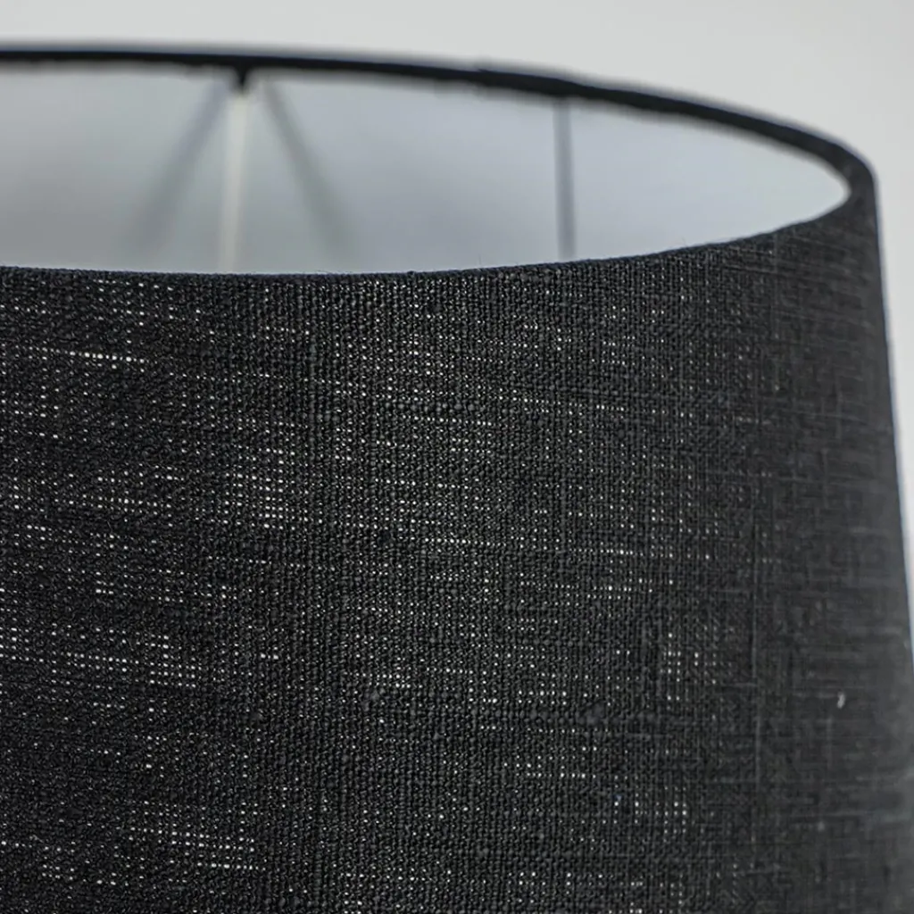 Straluma Kap Bridge zwart linnen 30x18> Lampenkappen|Landelijke Verlichting