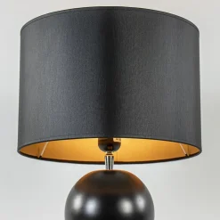 Straluma Keramieken tafellamp bollen zwart met kap><noscript><img width=