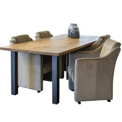 Straluma Klassiek landelijke eetkamerstoel op wieltjes><noscript><img width=