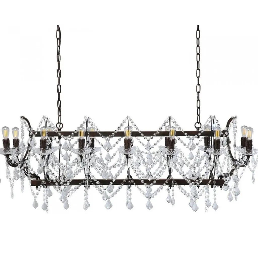 Straluma Klassieke eettafelhanglamp met kristal> Eettafellampen|Kroonluchters