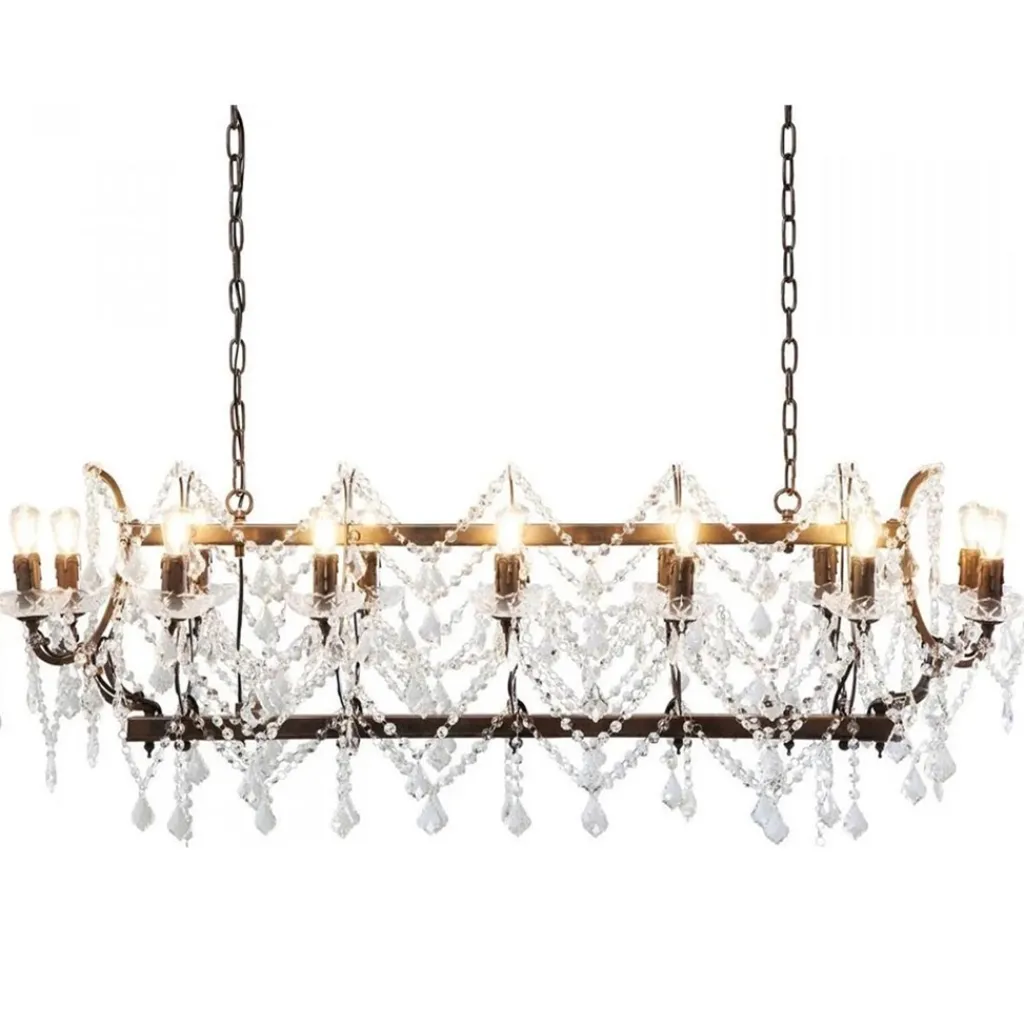 Straluma Klassieke eettafelhanglamp met kristal> Eettafellampen|Kroonluchters