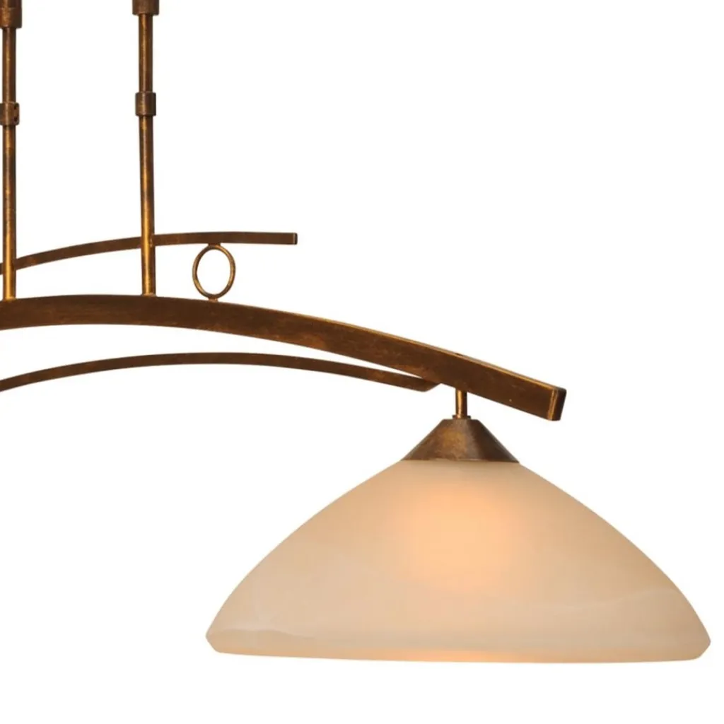 Straluma Klassieke hanglamp Bolzano brons amber> Eettafellampen|Keukenverlichting