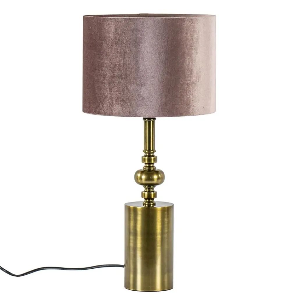 Straluma Klassieke lampvoet Helabima antiek brons excl. kap> Tafellampen|Lampenvoeten