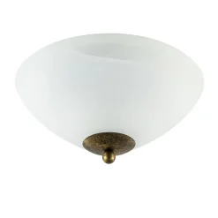 Straluma Klassieke plafondlamp gevlamd glas met brons 30 cm><noscript><img width=