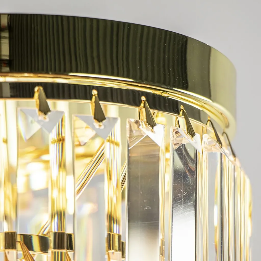 Straluma Klassieke plafondlamp goud met helder glas> Plafondlampen|Klassieke Verlichting