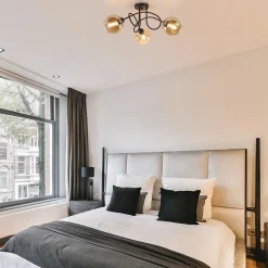 Straluma Klassieke plafondlamp 3-lichts met amber glas><noscript><img width=