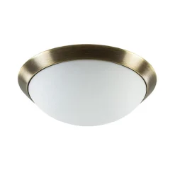 Straluma Klassieke plafonnière brons met wit glas 30 cm><noscript><img width=