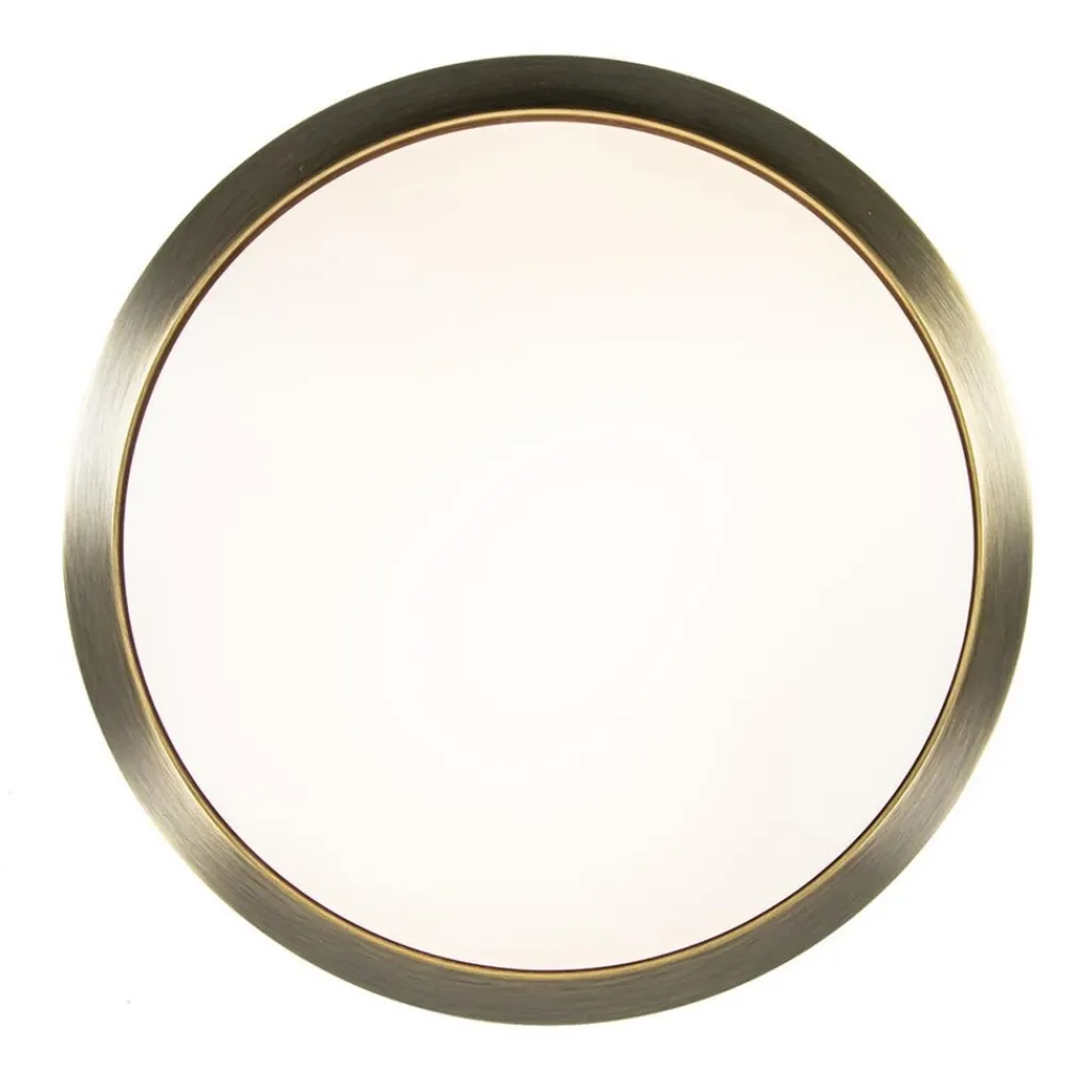 Straluma Klassieke plafonnière brons met wit glas 30 cm> Plafonnières|Woonkamerlampen
