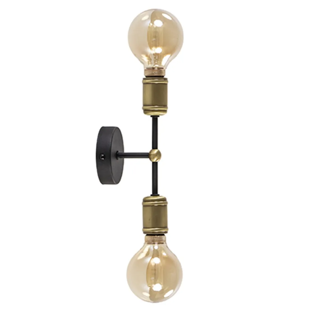 Straluma Klassieke wandlamp zwart-antiek brons> Woonkamerlampen|Slaapkamerlampen