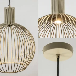 Straluma kleine draad hanglamp mat zand met zwart><noscript><img width=