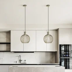 Straluma kleine draad hanglamp mat zand met zwart><noscript><img width=