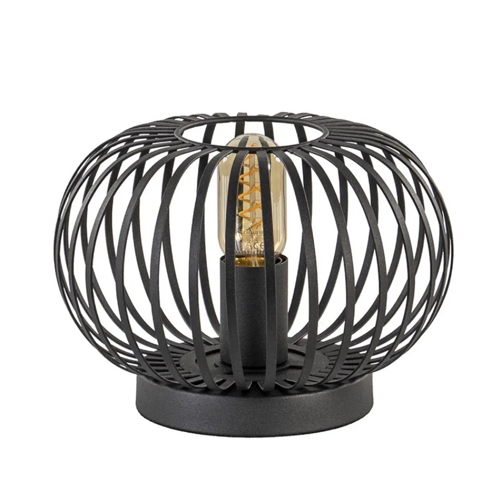 Straluma Kleine draad tafellamp modern mat zwart> Draadlampen|Woonkamerlampen