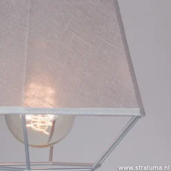 Straluma Kleine grijze hanglamp draad met stof><noscript><img width=